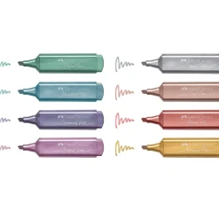 Marcadores Textliner Metálico 8 unidades Faber Castell