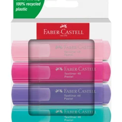 Marcadores Textliner Pastel 4 unidades Faber Castell