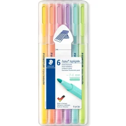 Marcadores Triplus Pastel 6 unidades Staedtler