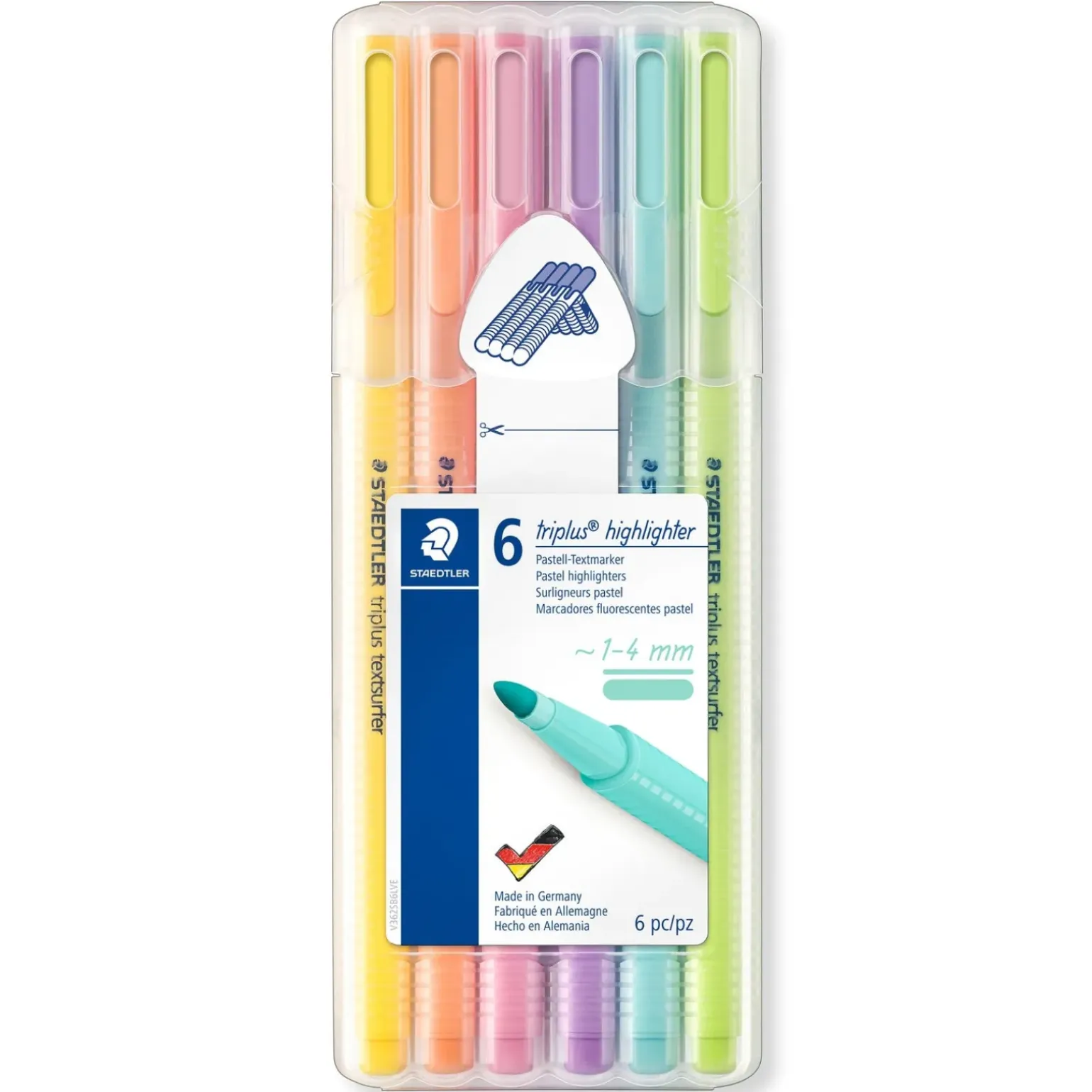 Marcadores Triplus Pastel 6 unidades Staedtler