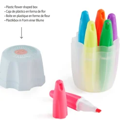 Marcador Fluor Sol Azul 6 Unidades Apli