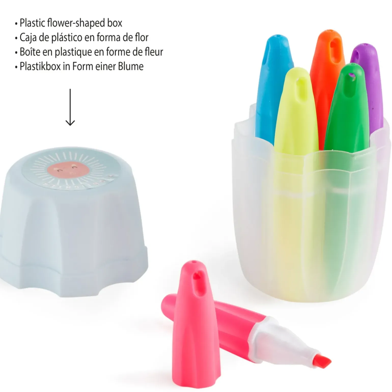 Marcador Fluor Sol Azul 6 Unidades Apli