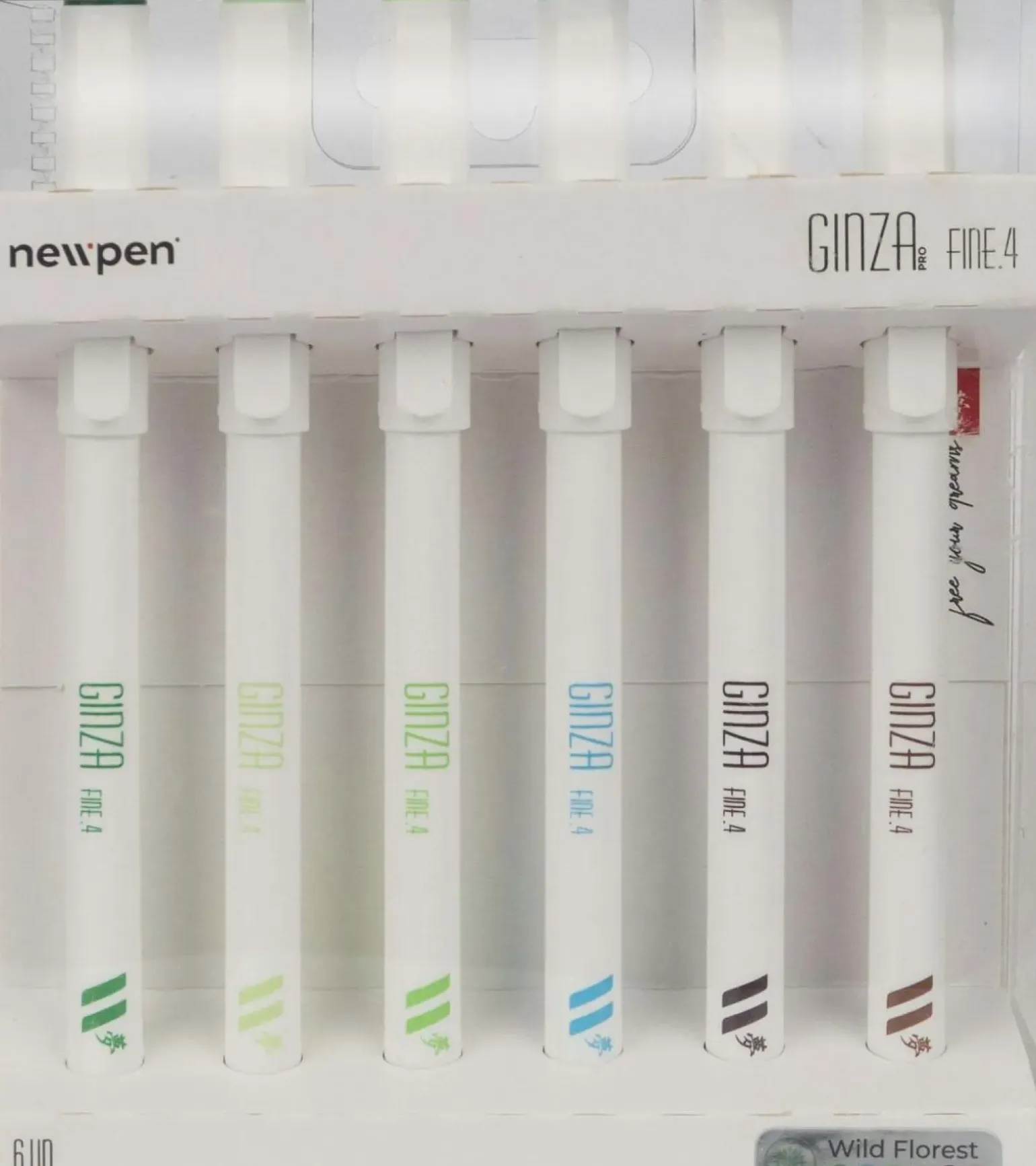 Marcador Ginza Fine 0.4mm Wild Florest 6 unidades Newpen