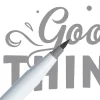 Marcador Ginza Pro Brush Pen Cinza Newpen
