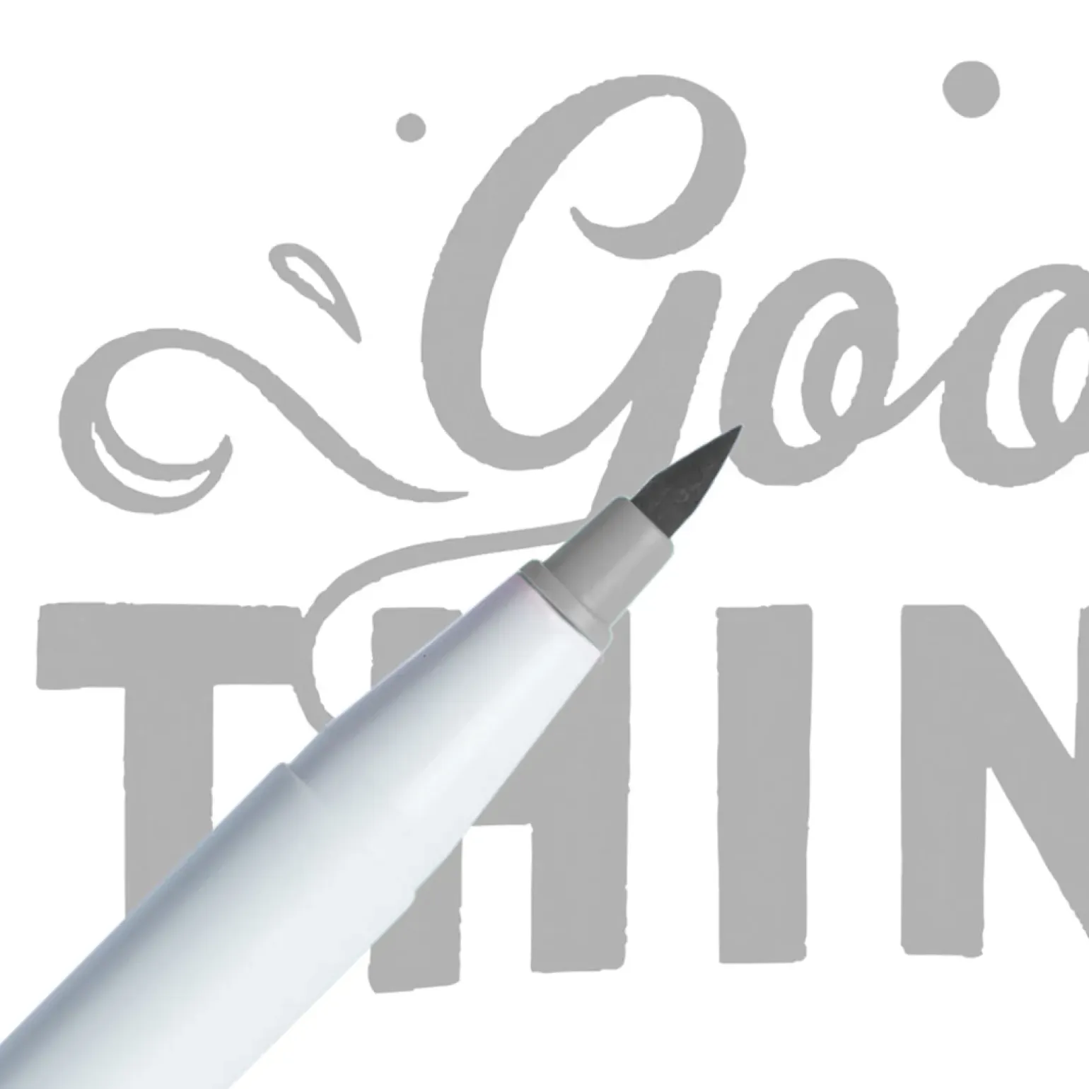Marcador Ginza Pro Brush Pen Cinzento Claro