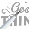 Marcador Ginza Pro Brush Pen Cinzento Médio