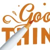 Marcador Ginza Pro Brush Pen Laranja Newpen