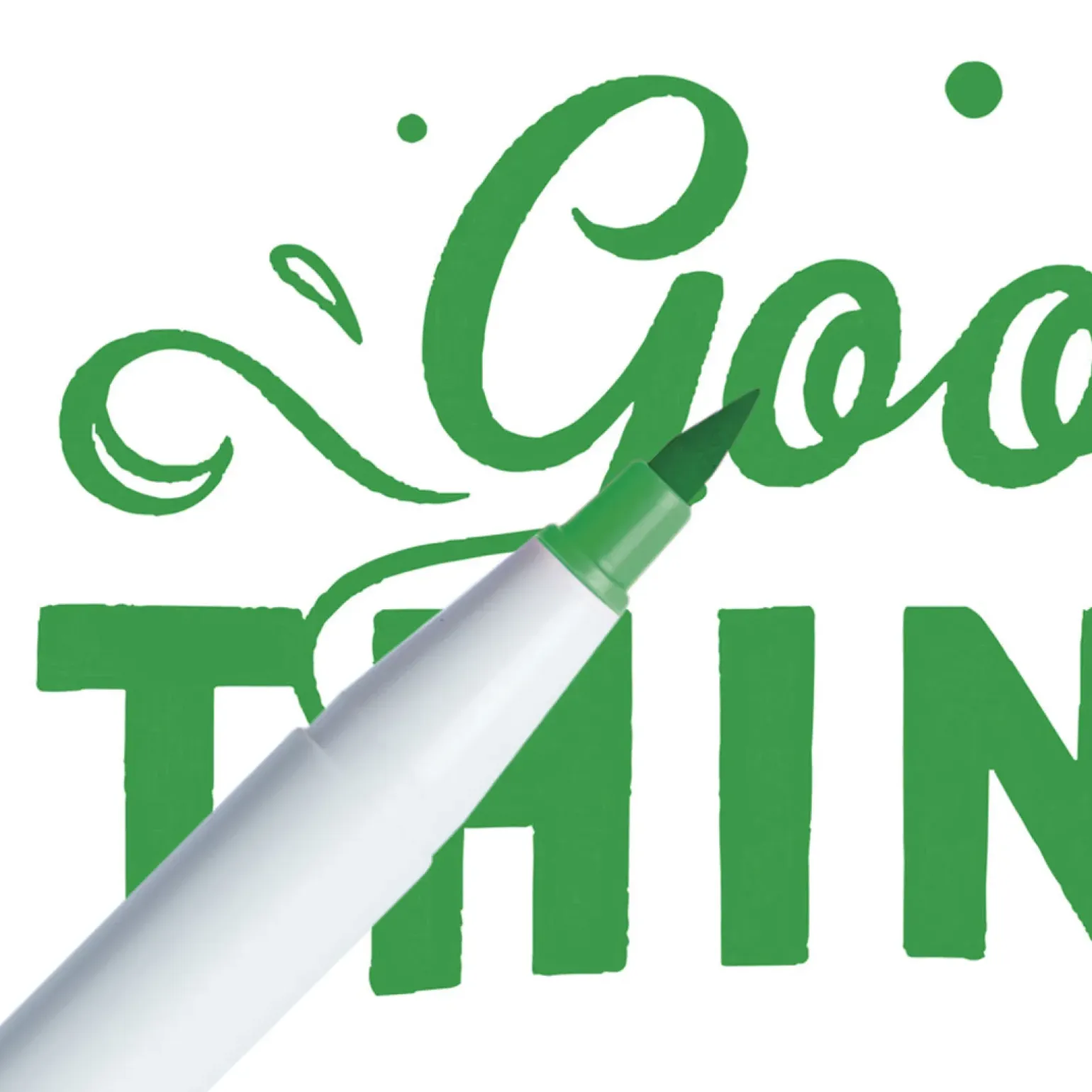 Marcador Ginza Pro Brush Pen Verde Newpen