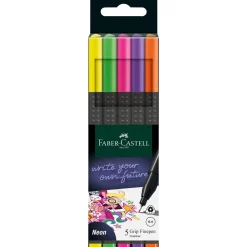 Marcador Grip Finepen Neon 5 unidades