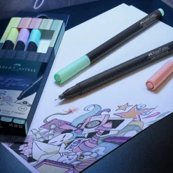 Marcador Grip Finepen Pastel 5 unidades Faber Castell