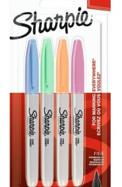 Marcador Permanente Fine Pastel 4 unidades Sharpie