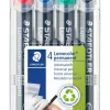 Marcador Permanente Fino com 4 Cores
