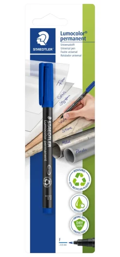 Marcador Permanente Fino de Tinta Azul