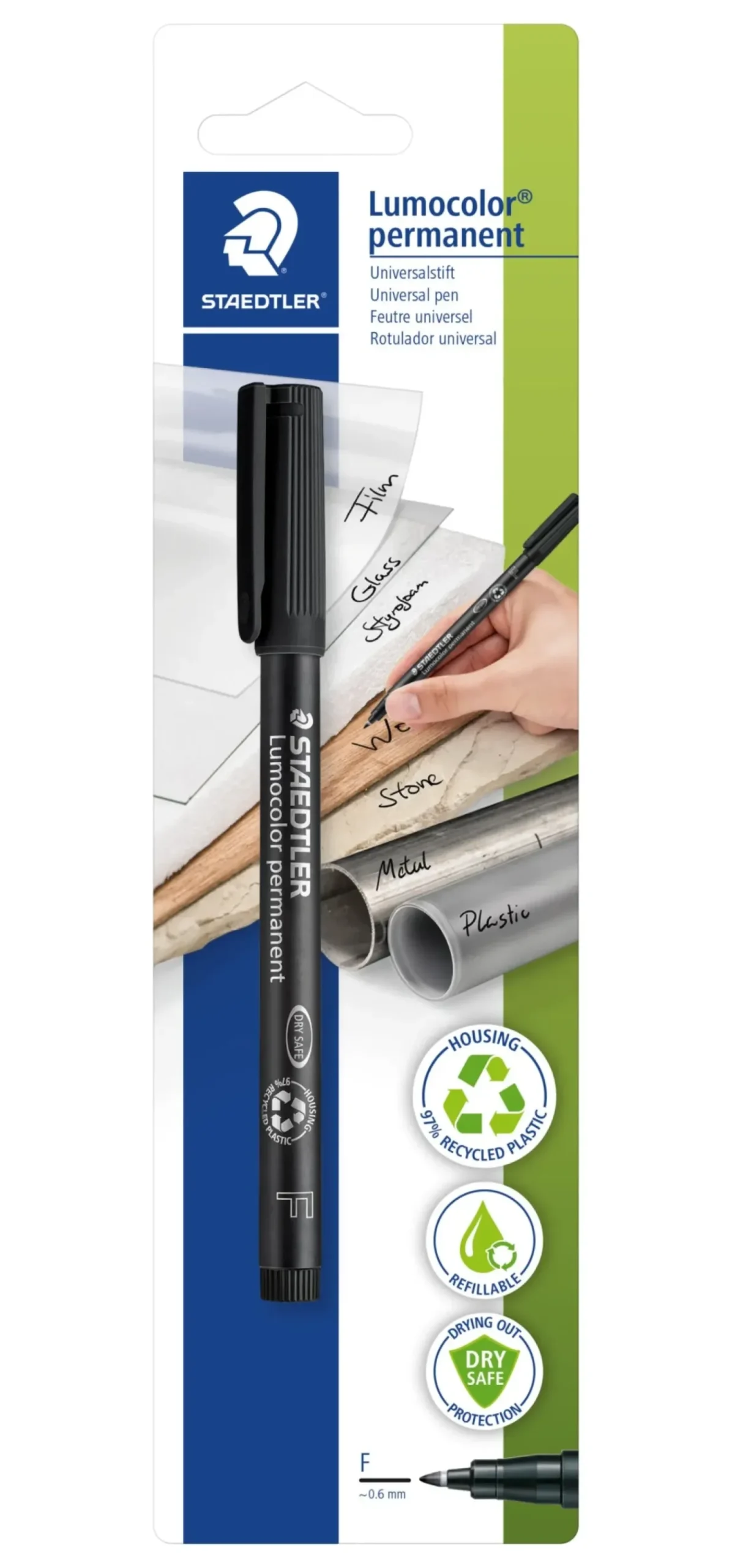 Marcador Permanente Lumocolor Fino Preto Staedtler