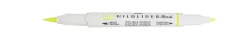 Marcador 2 Pontas Fluorescente + Brush Pen Amarelo