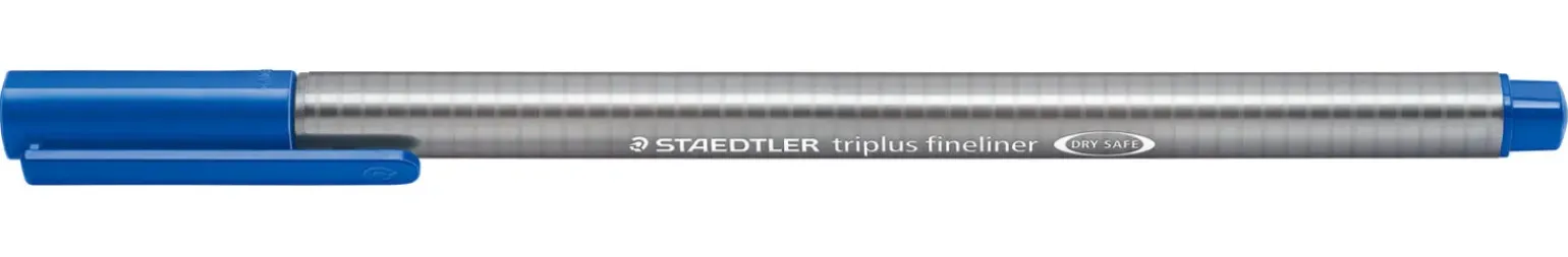 Marcador Triplus Fineliner Azul Pastel