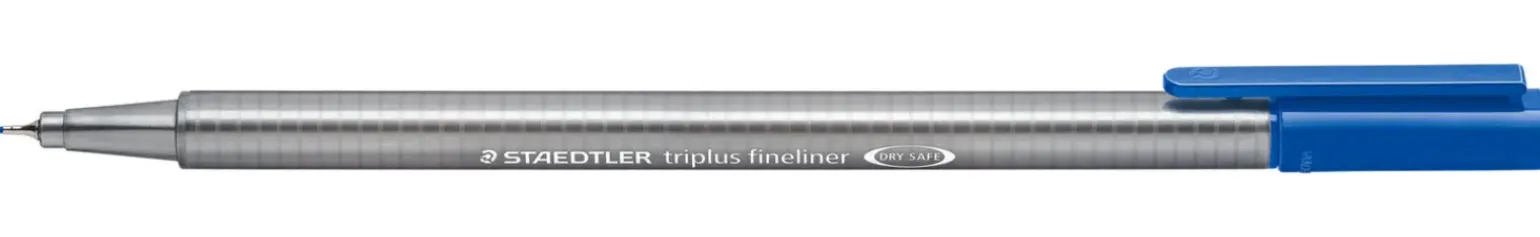 Marcador Triplus Fineliner Azul Pastel
