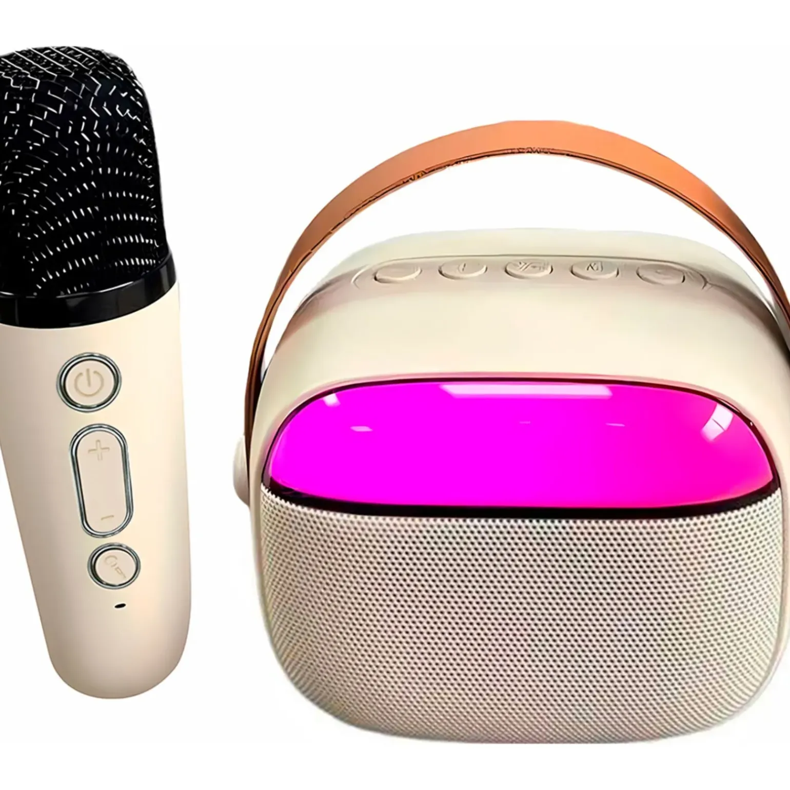 Microfone e Coluna Led