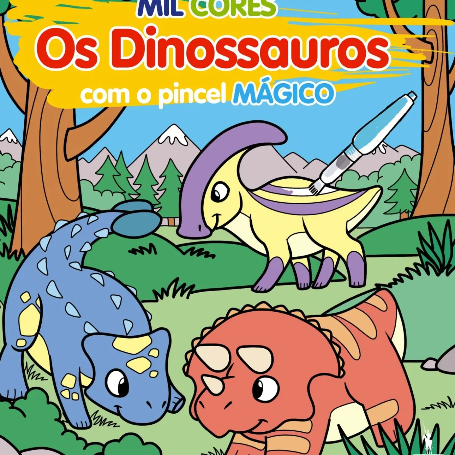 Mil Cores - os Dinossauros - com o Pincel Mágico