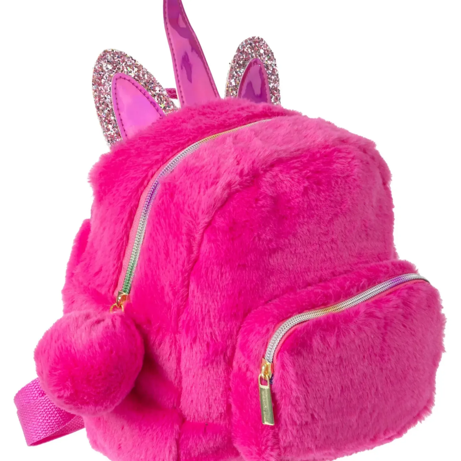 Mini Mochila Peluche Rosa