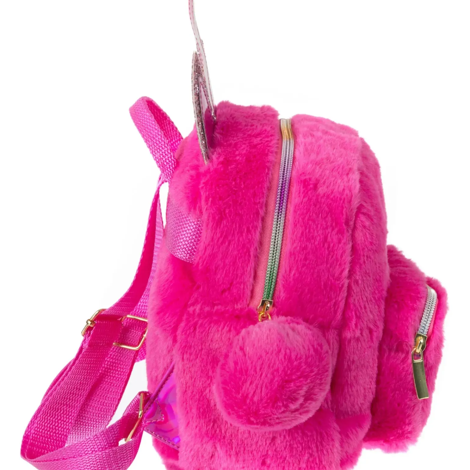 Mini Mochila Peluche Rosa