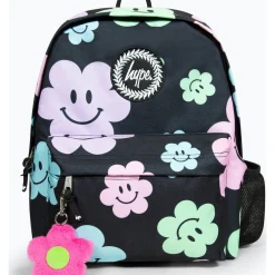 Mochila Badge Black Happy Flowers Hype