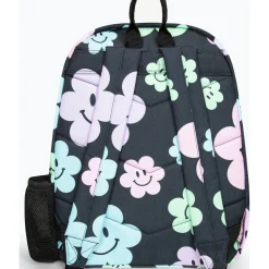 Mochila Badge Black Happy Flowers Hype