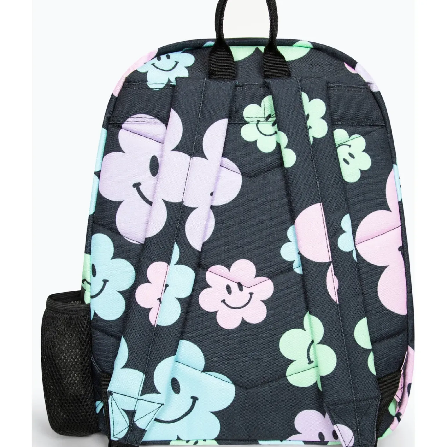 Mochila Badge Black Happy Flowers Hype
