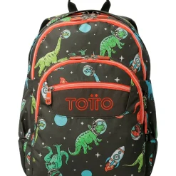Mochila Com Base Borracha Dino Preto Totto
