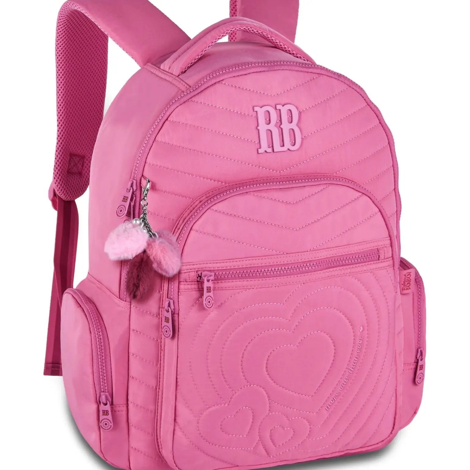 Mochila Corações Rosa Rebecca Bonbon