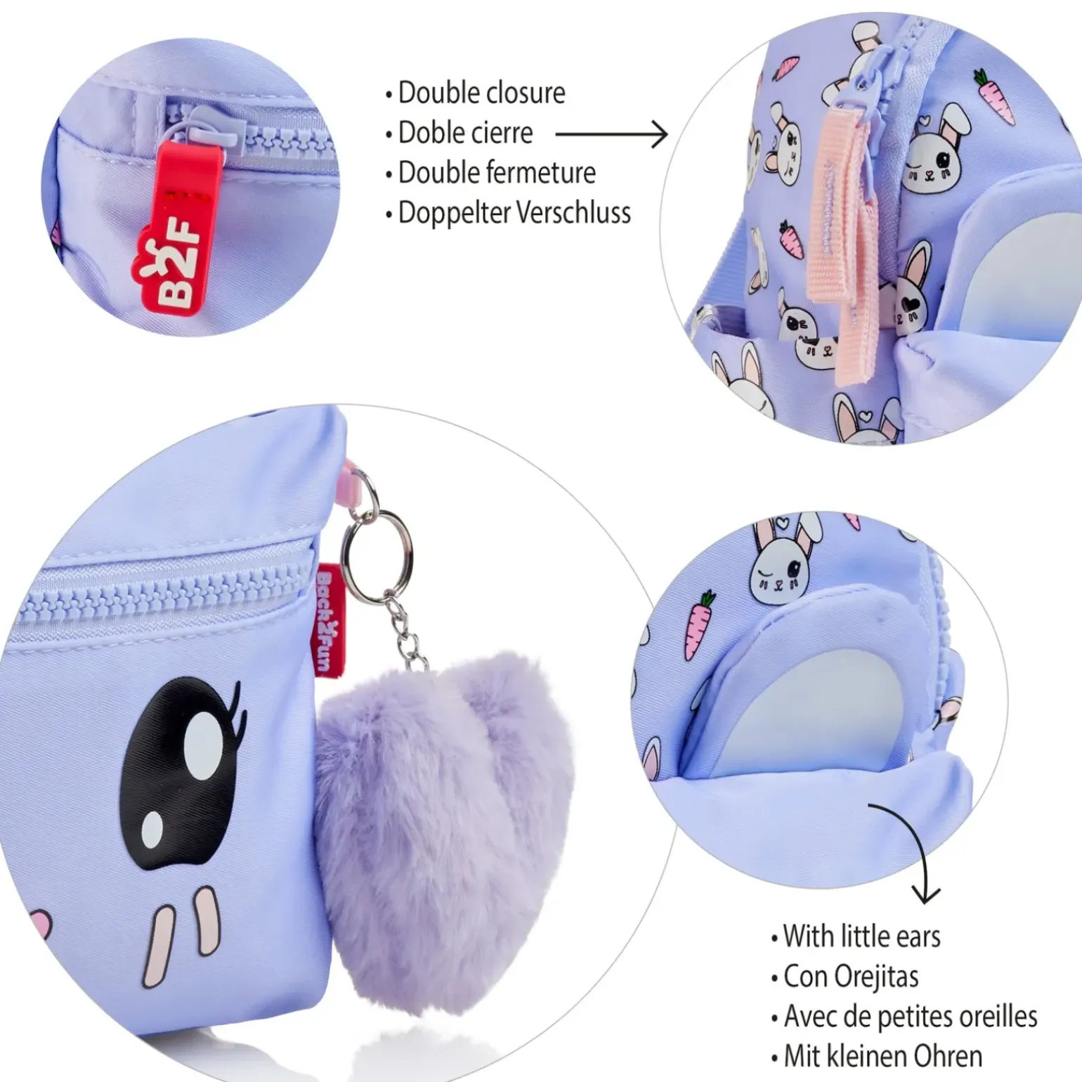Mochila Mini com 2 Compartimentos Coelho Apli