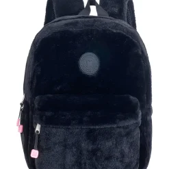 Mochila Pequena Preta Furry Marshmallow