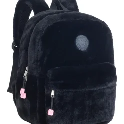 Mochila Pequena Preta Furry Marshmallow