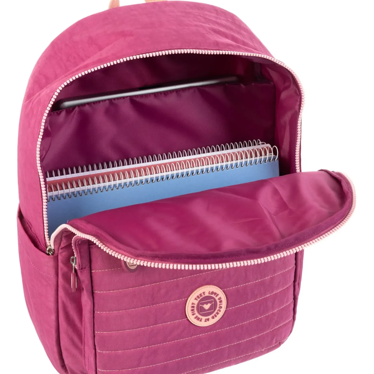Mochila Puffy Rosa Note!