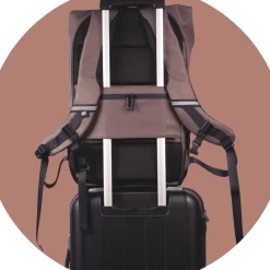 Mochila Roll Top Oxfbag Rpet Castanho Oxford