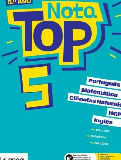 Nota Top 5 - 5.º Ano - Matemática, Português, Ciências Naturais, História e Geografia de Portugal e Inglês