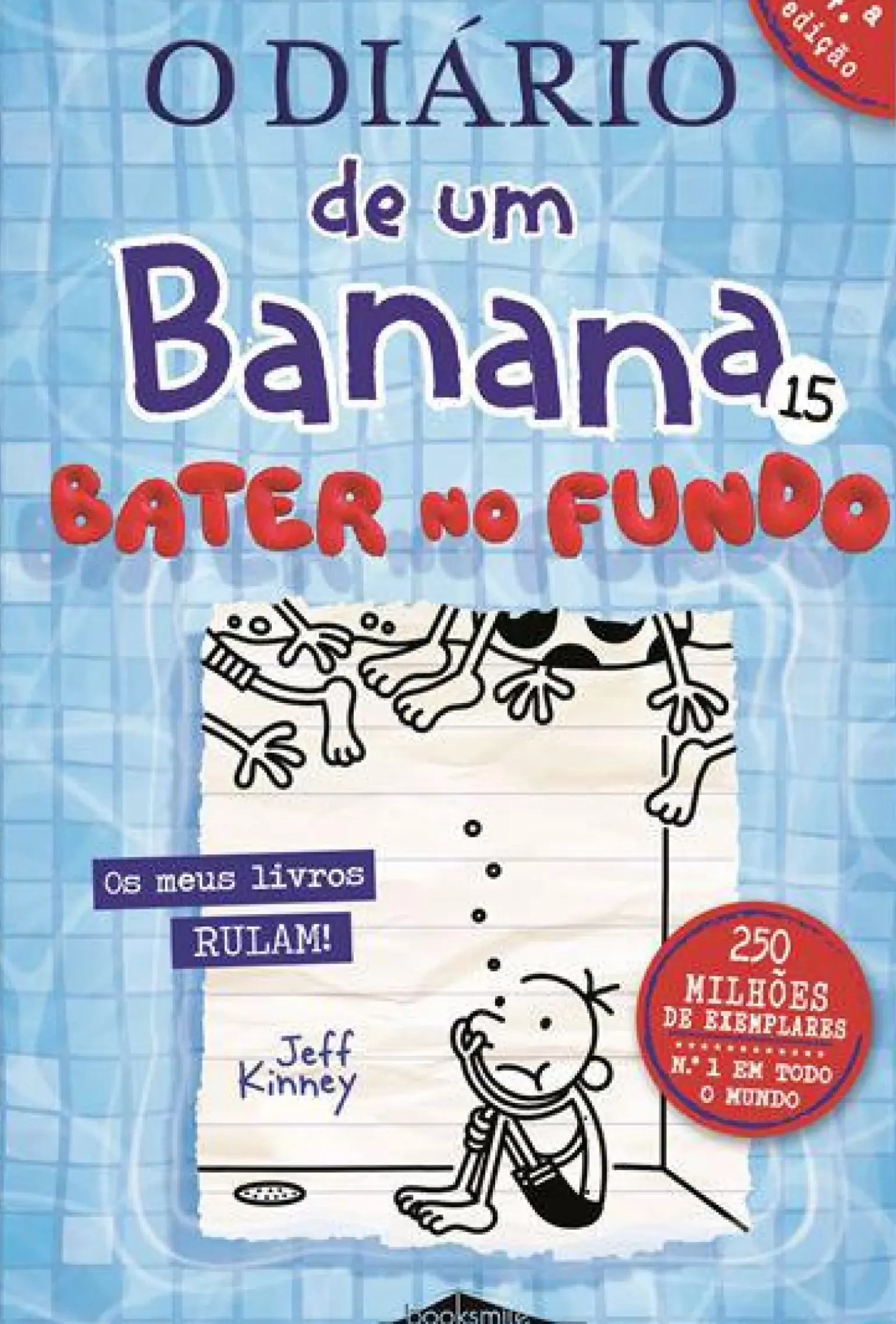 O Diário de um Banana 15 de Jeff Kinney Bater no Fundo