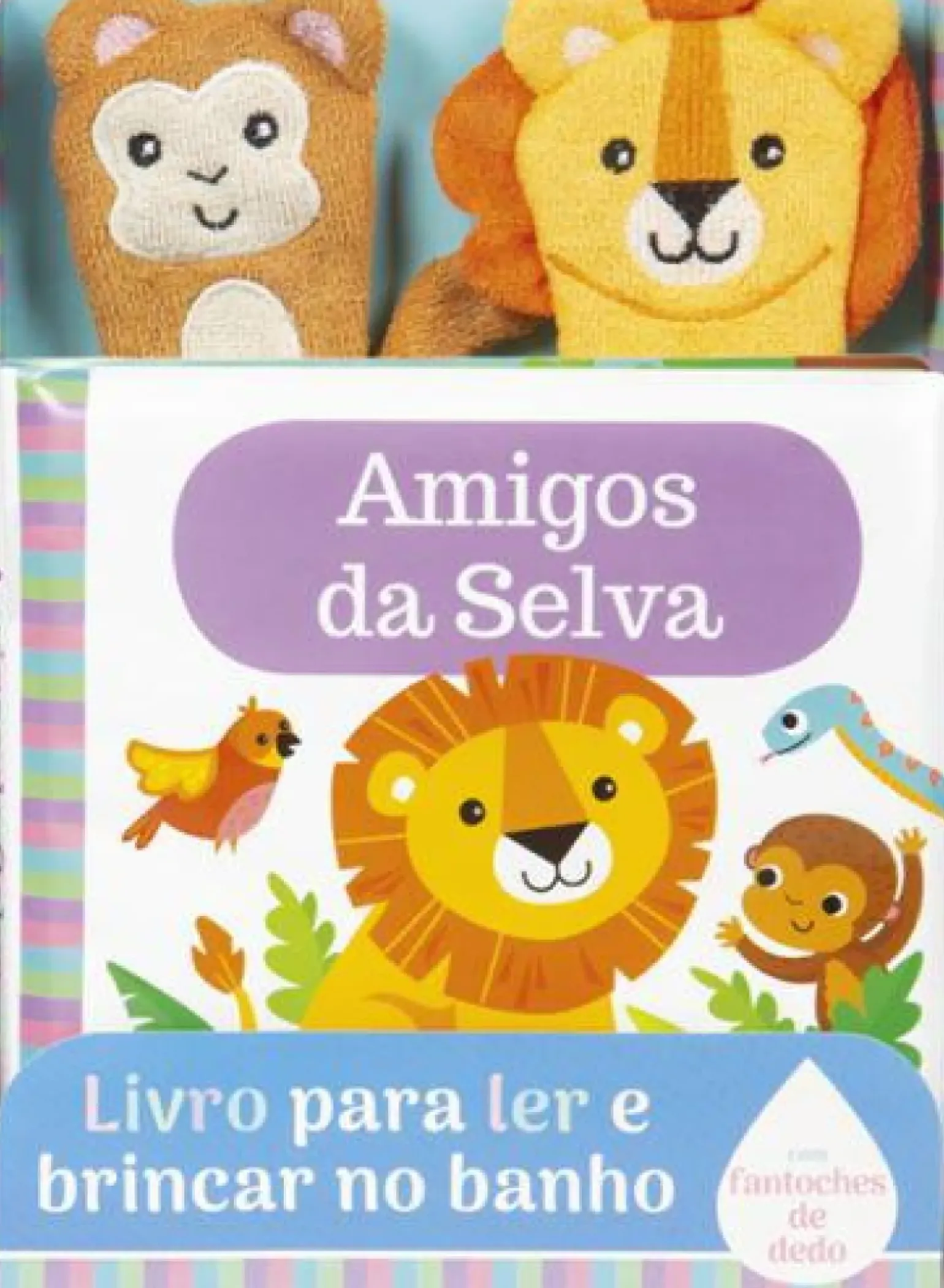 O Meu Bebé: Amigos da Selva - Livro de Banho com Fantoches de Dedo