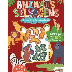 O Meu Livro de Autocolantes - Animais Selvagens: Livro de Atividades com Oferta de Autocolantes
