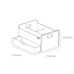 Organizador Secretária Combo Desk Branco Sysmax