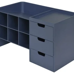Organizador Secretária Com Gavetas Azul Litem