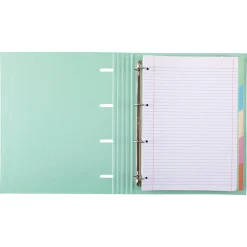 Pasta A4 Lombada Estreita com Elástico 100 Folhas e 5 Separadores Pastel Note! (artigo sortido)