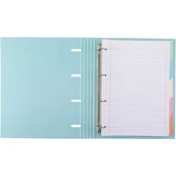 Pasta A4 Lombada Estreita com Elástico 100 Folhas e 5 Separadores Pastel Note! (artigo sortido)