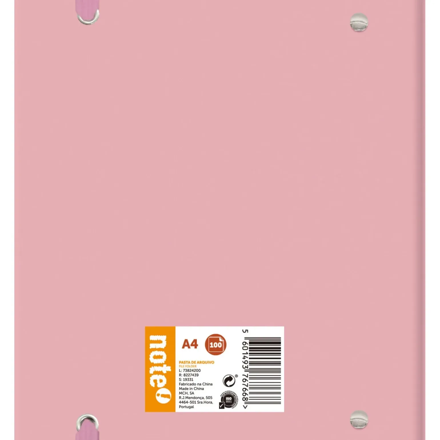 Pasta Arquivo A4 Com Recarga 100 Folhas 100G Pastel Note