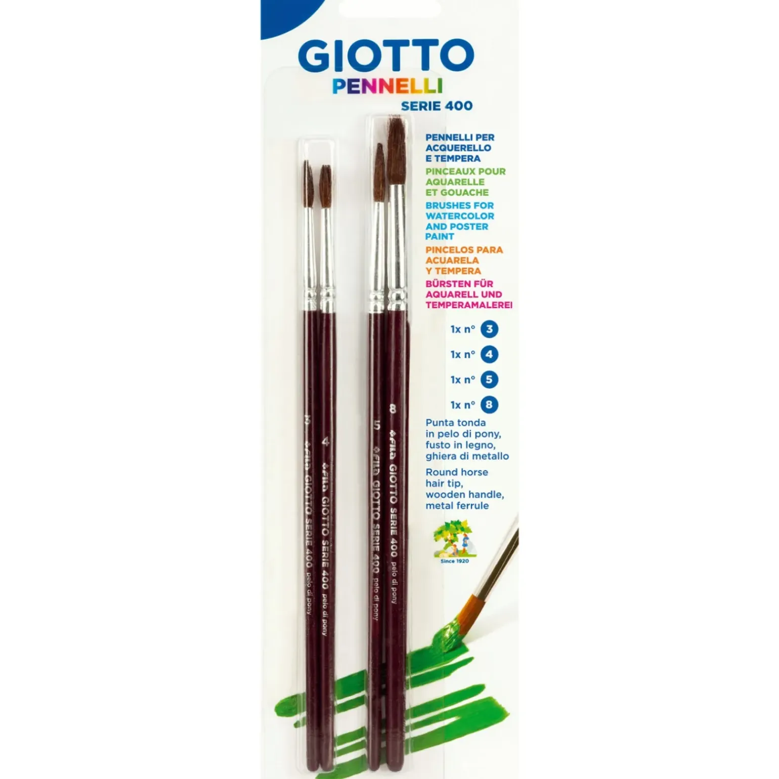 Pinceis Nº3, 4, 5, 8 Serie 400 Giotto