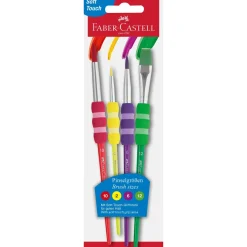 Pincéis Soft Touch nº 2/4/10/12 4 unidades Faber Castell