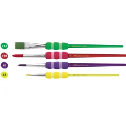 Pincéis Soft Touch nº 2/4/10/12 4 unidades Faber Castell