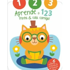 Pinta & Cola Comigo - Aprende o 123 - Gato de YOYO BOOKS