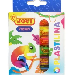 Plasticina Cores Fluor 15gr 6 unidades (artigo sortido)