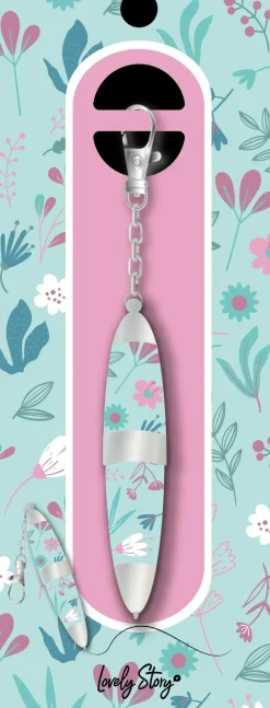 Porta-Chaves Caneta - Mint Bloom
